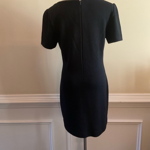 St. John Evening Collection Santana Knit Black Short Sleeve Dress Size 8 - Picture 2 of 6